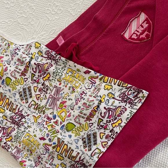 PINK Victoria Secret Outfit 2pc Vintage Capri (Size Med) & Tank Top (Size Large) - Picture 13 of 14